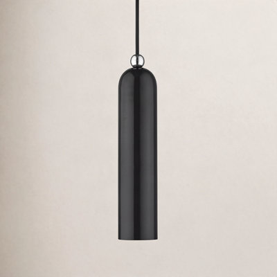 Hanne 1-Light Dimmable Metal Cylinder Pendant