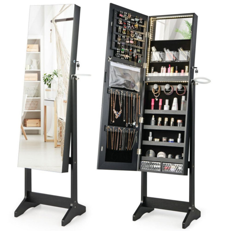 Armoire à bijoux avec miroir Jamiles