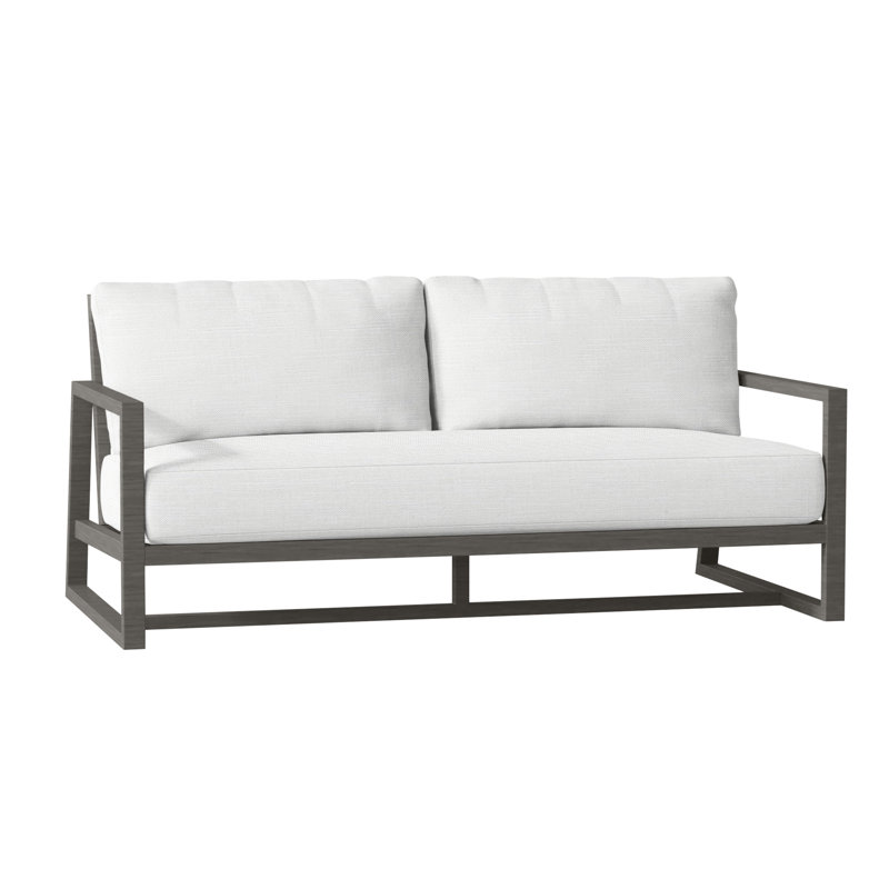 Causeuse en aluminium Avondale - Gris ardoise, Gris ardoise, Dentelle Rollo, Welt + bourre standard
