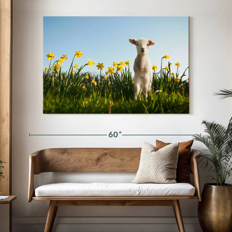 Brampt Springtime Lamb, 34" H x 51" W