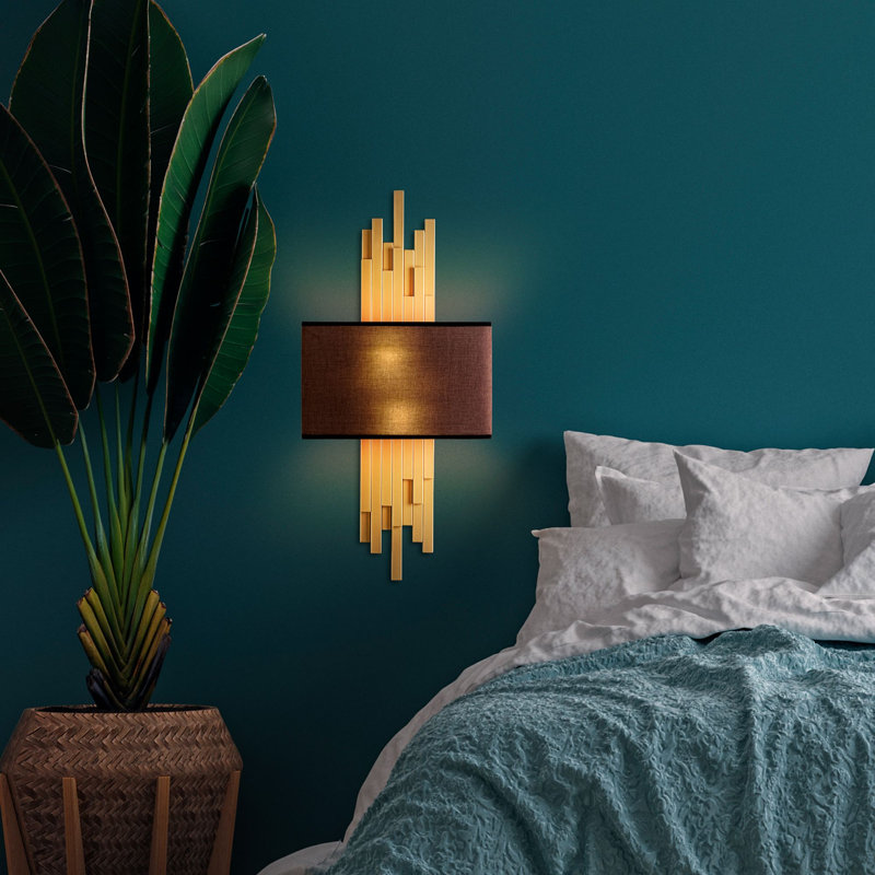 Lampe murale, Doré, Brun