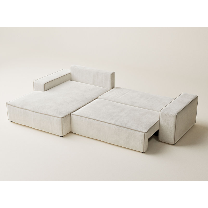 5 Seater Reclining Corner Sofa , Left Hand Facing, Beige/Ecru PolyesterChenille