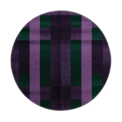 Checkered Purple Indoor and Outdoor Area Rug