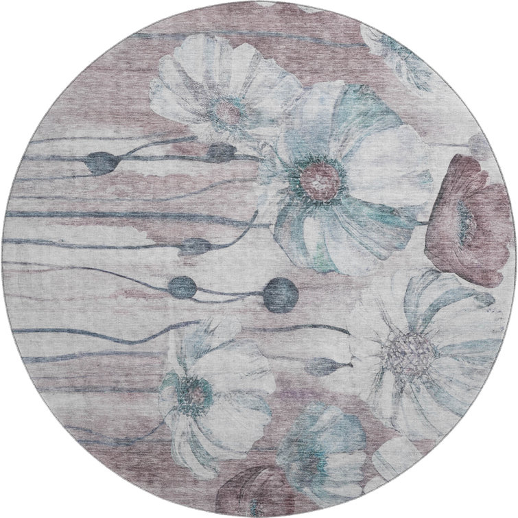 Premium Machine Washable Prisco Teal Rug