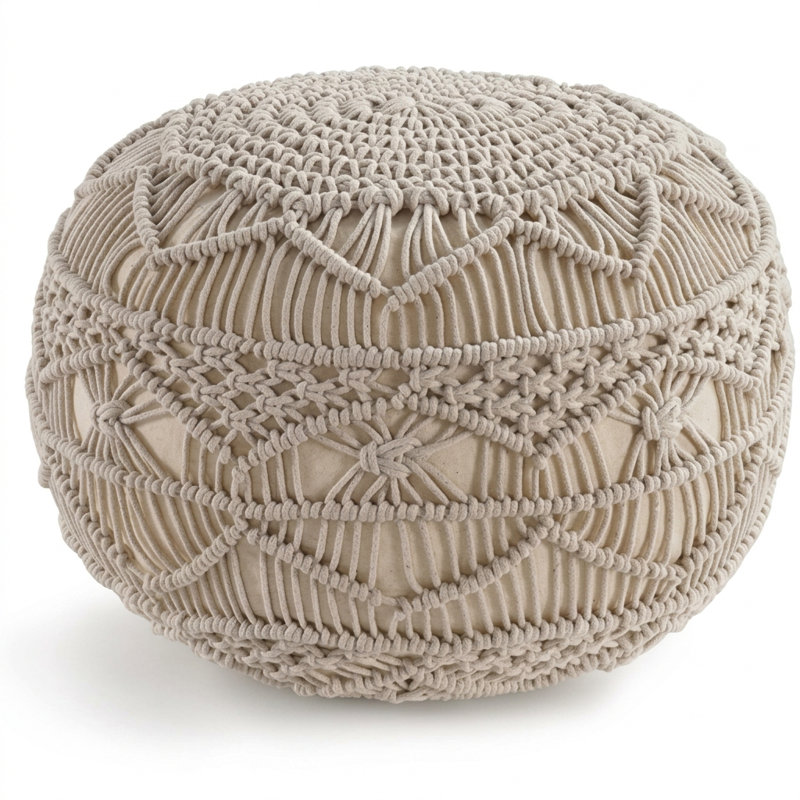 Sadie Macrame Pouf