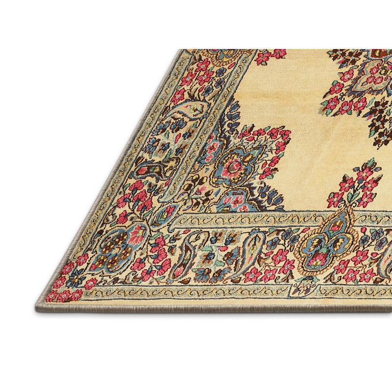 Tapis oriental beige / rose Crotts, Rectangle 8 pi x 10 pi