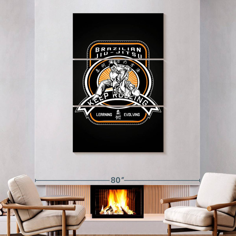 Sireci BJJ Orange And Black, 74" H x 48" W
