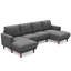 4 Seater Corduroy Sofa & Chaise-6392075