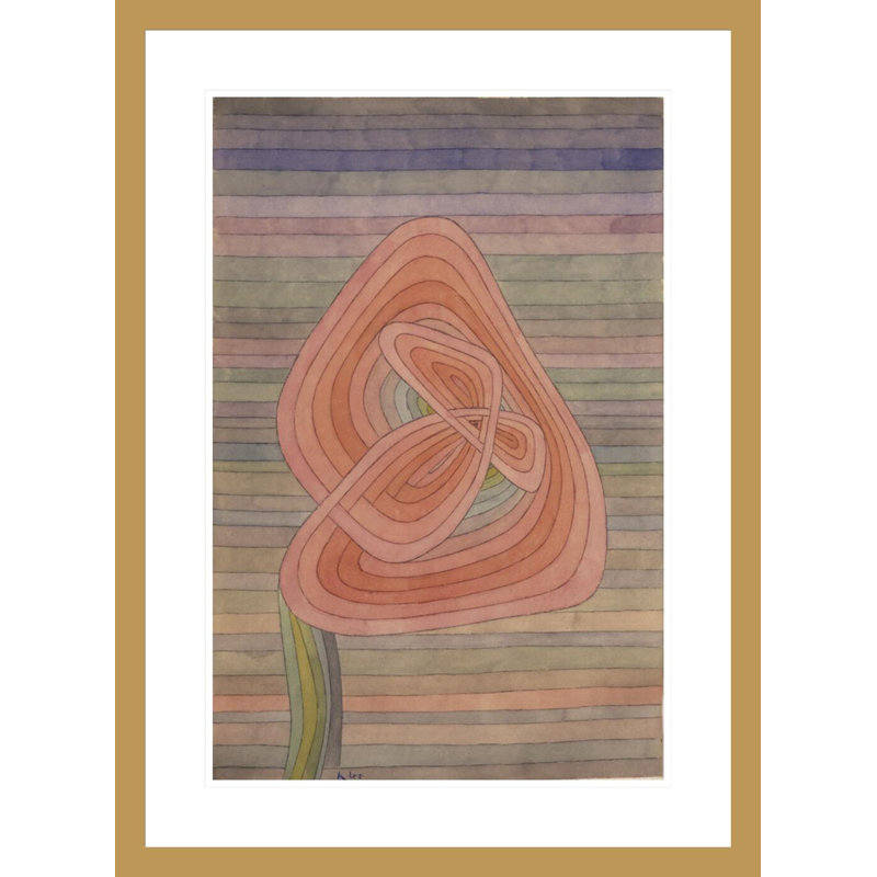 «Lonely Flower» par Paul Klee, impression giclée sur cadre, H 29,5 po x l 21,69 po