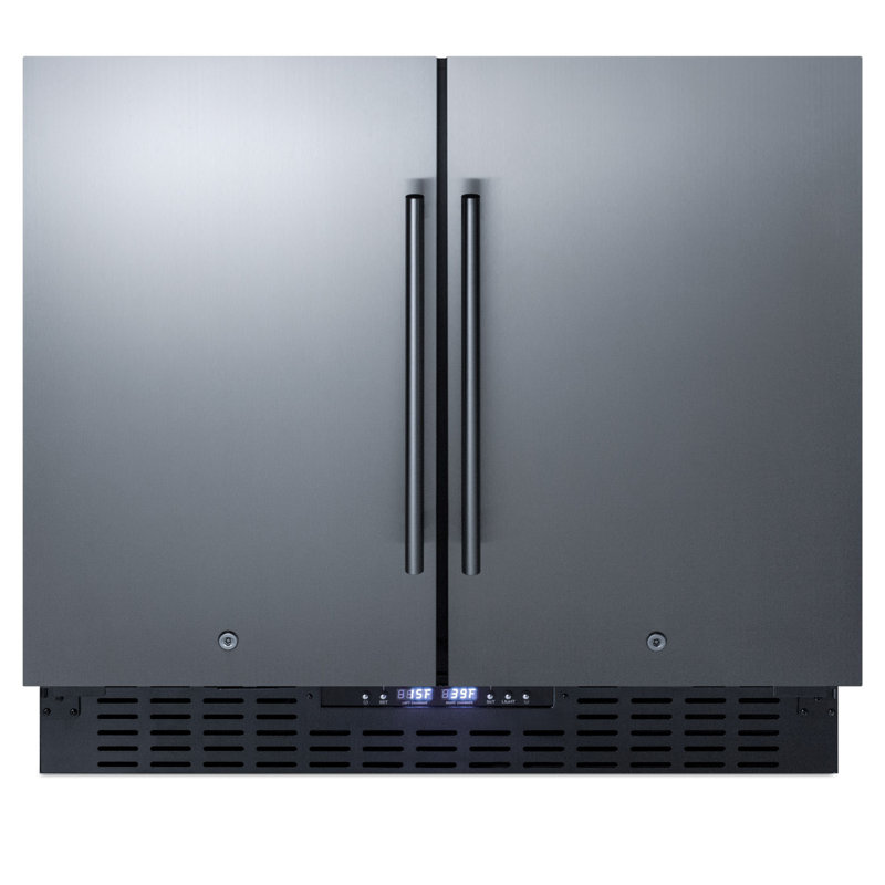 Summit Appliance 5.8 Cubic Feet Convertible Mini Fridge with Freezer, Stainless Steel