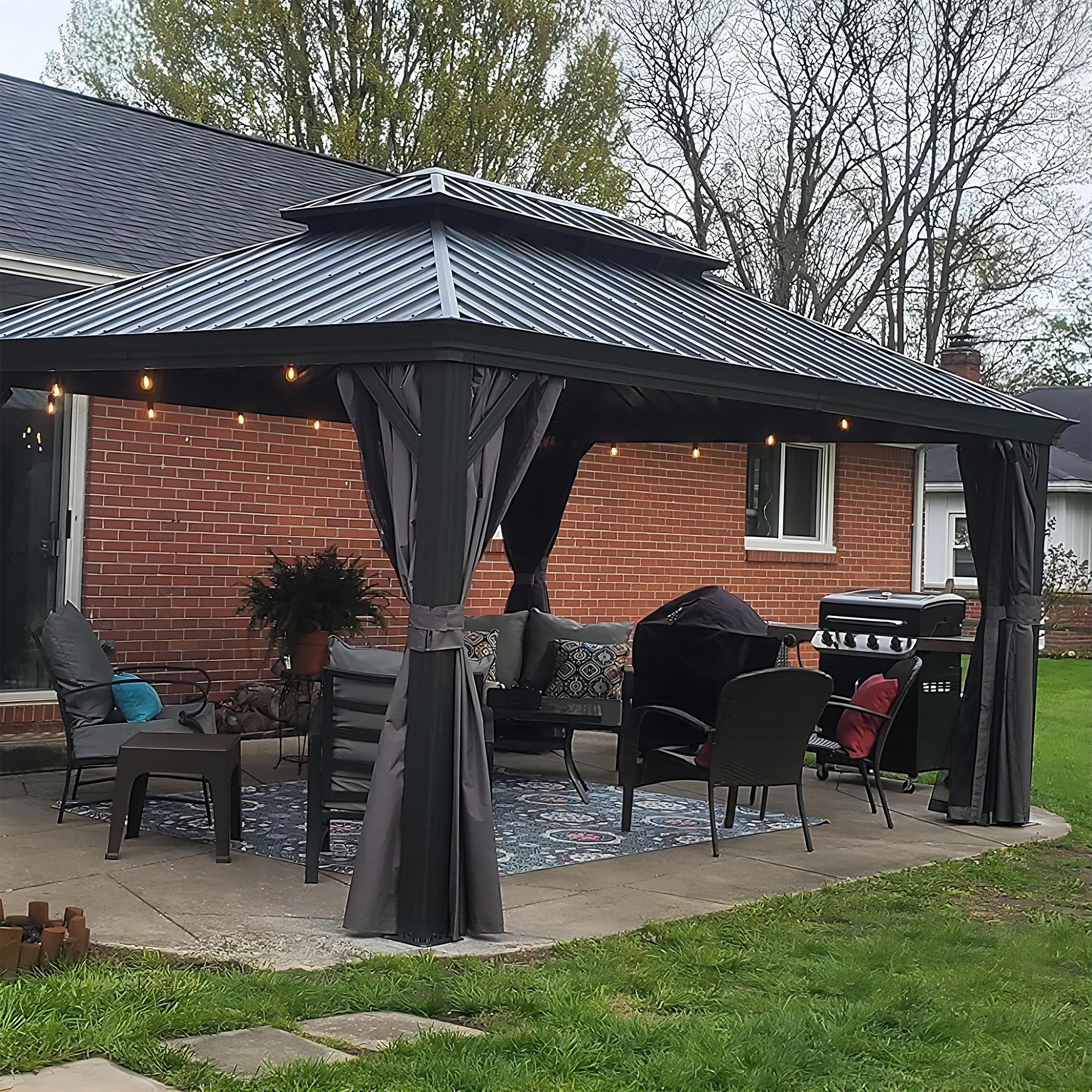 Purple Leaf 16 Ft. W x 12 Ft. D Aluminum Gazebos - Wayfair Canada