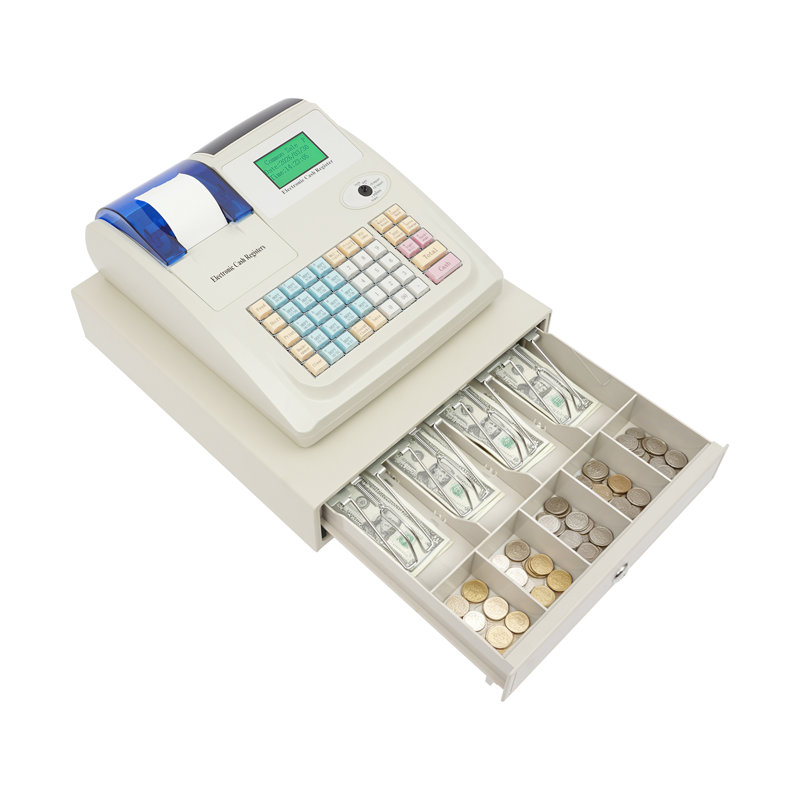 Caisse enregistreuse électronique avec distributeur de pièces et de tiroirs pour les petites entreprises