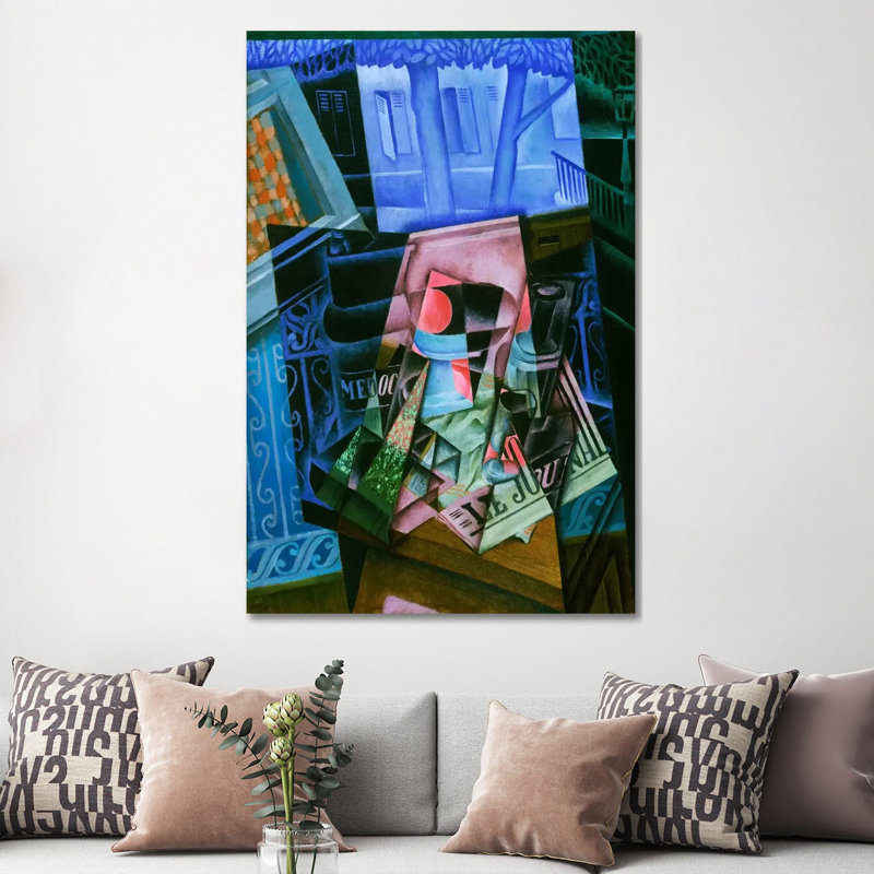 Still Life Before An Open Window, Place Ravignan by Juan Gris - Wrapped Canvas Print, 152.5 cm H x 101.5 cm W