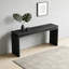 Console rustique en placage de bois massif avec base traîneau pour le vestibule, le couloir ou derrière le canapé.-1783059586