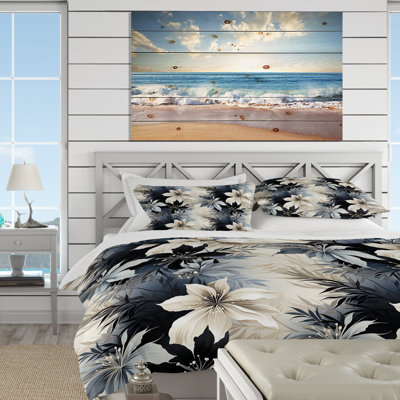 Monochrome Mirage Tropical Pattern IV Floral Duvet Cover