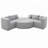 Boucle Fabric Modular Sectional Sofa-423854902