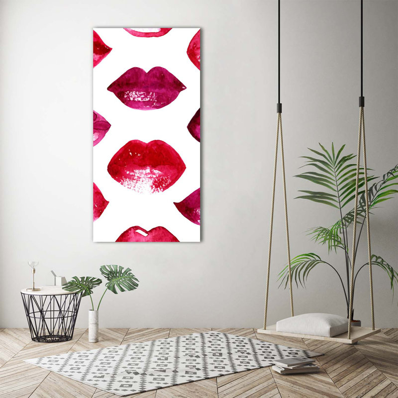 Red Lips - Wrapped Canvas Print