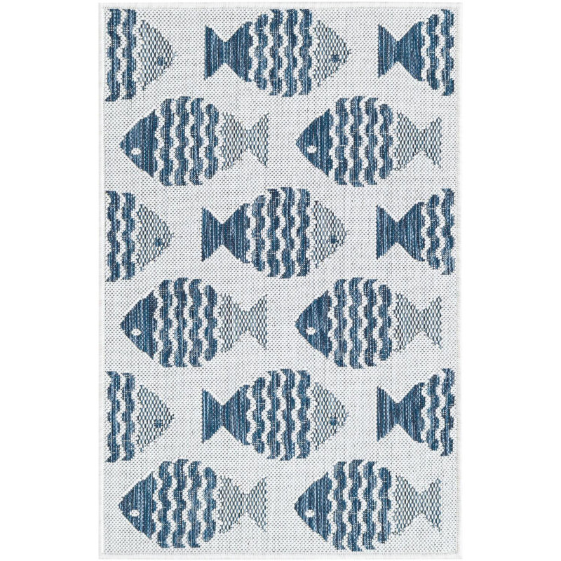 Tapis contemporain bleu marine Daitzman, Rectangle 2 pi x 3 pi 1 po