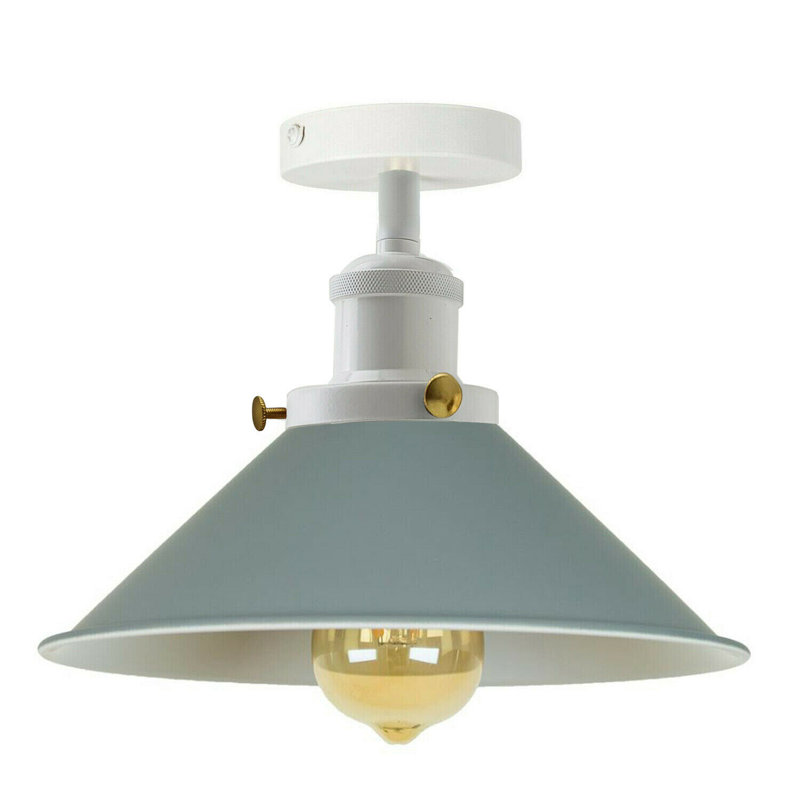 Boldt Semi Flush Mount, Grey, White