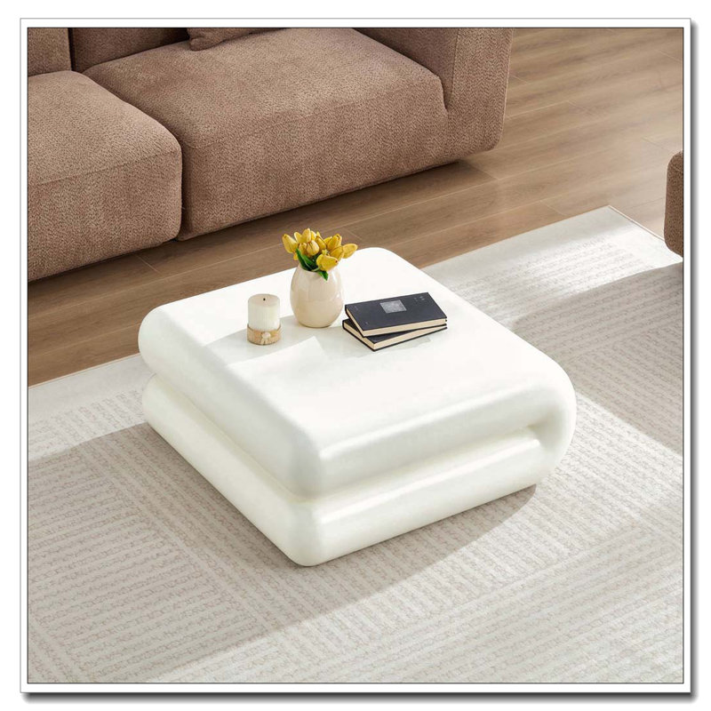 Table basse en fibre de verre FRP, Blanc