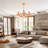 5-head European-american Retro Pendant Light (height Adjustable)