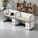Rectangle 2 Person Benching Workstation With Cable
