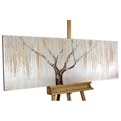 Weep Pasture in the Fog - No Frame Panoramic Painting on Canvas