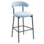 Tabouret de bar 26 po à hauteur de comptoir avec tabouret de bar en tissu avec base thermolaquée et repose-pieds-651249293
