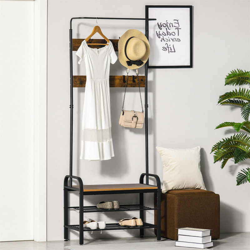 Mailloux Hall Tree 72cm Wide with Bench and Shoe Storage