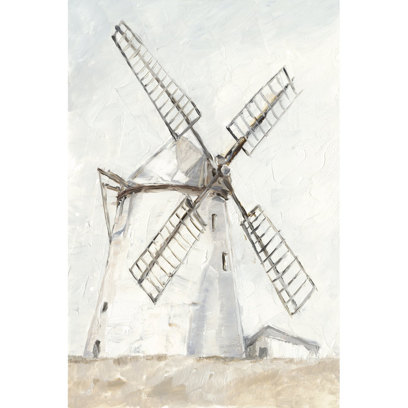 European Windmill II by Ethan Harper - Wrapped Canvas Painting, 122cm H x 81cm W, Wrapped Canvas