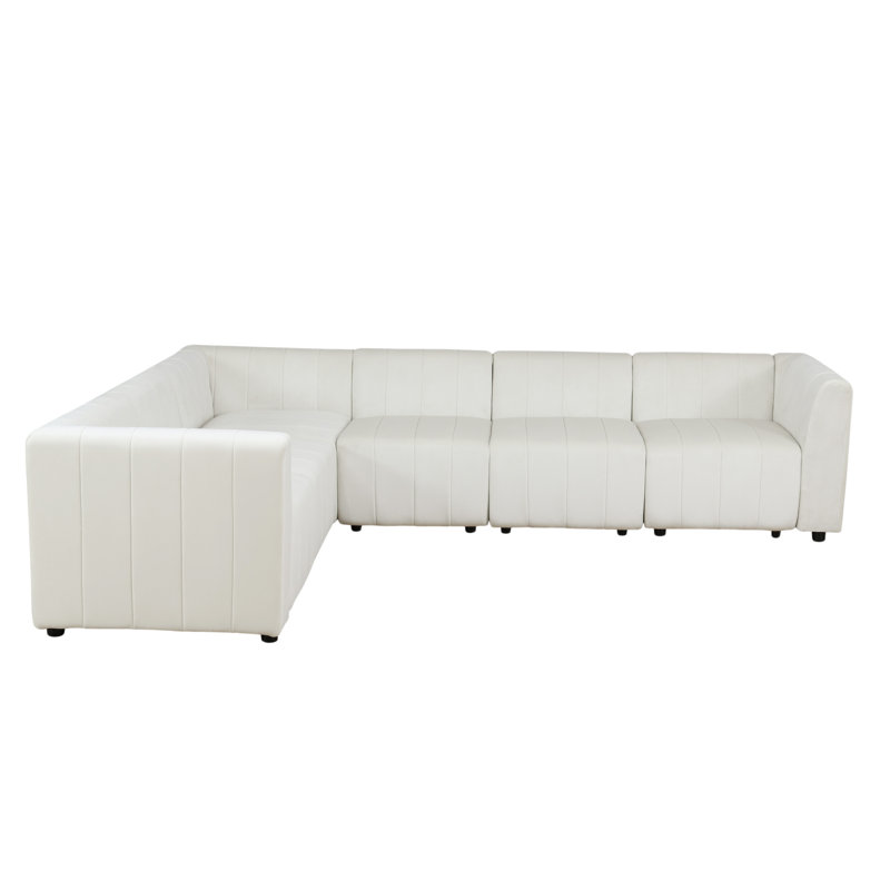 Canapé modulaire modulaire réversible 120 po en microfibre 120 pièces