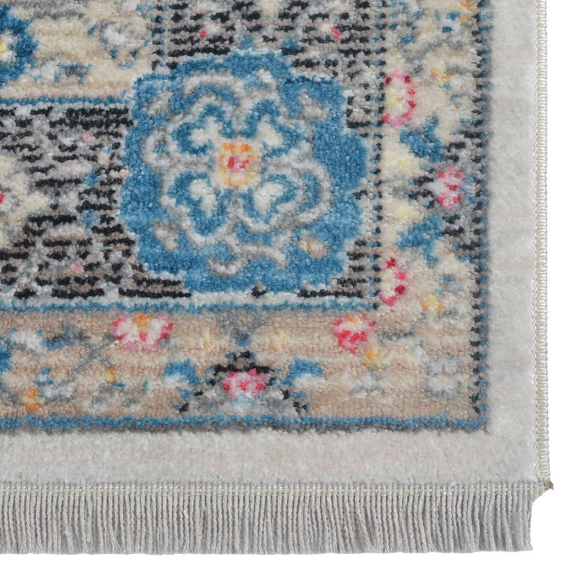 Beier MACHINE MADE POLYESTER AREA RUGS  - Rectangle Multicolor | Oriental Design, Low Pile Machine Made Area Rugs for Living Room, Bed Room