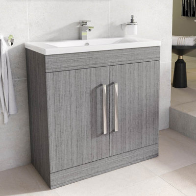 Whitfield 800 mm Freestanding Single Vanity with Integrated Ceramic Basin