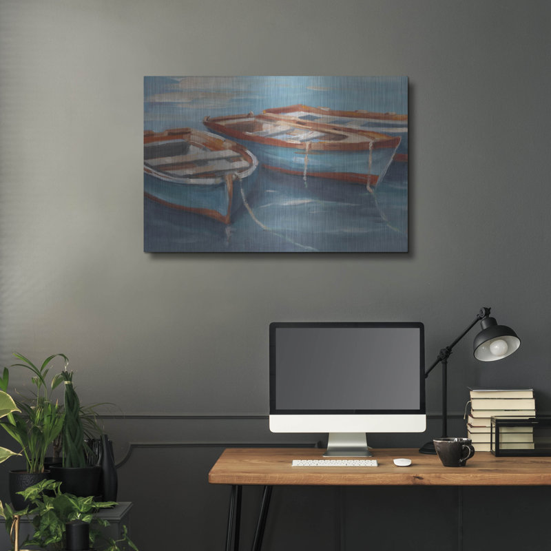 «Tethered Row Boats II» par Ethan Harper, H 24 po x l 36 po