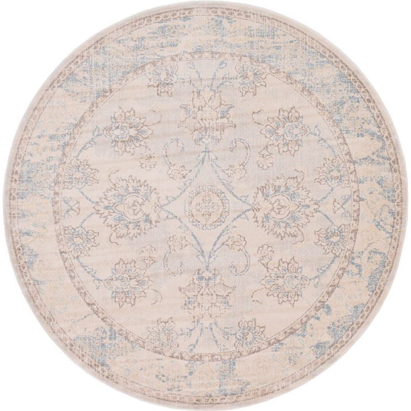 Ikat Indoor Rug, Round 6'