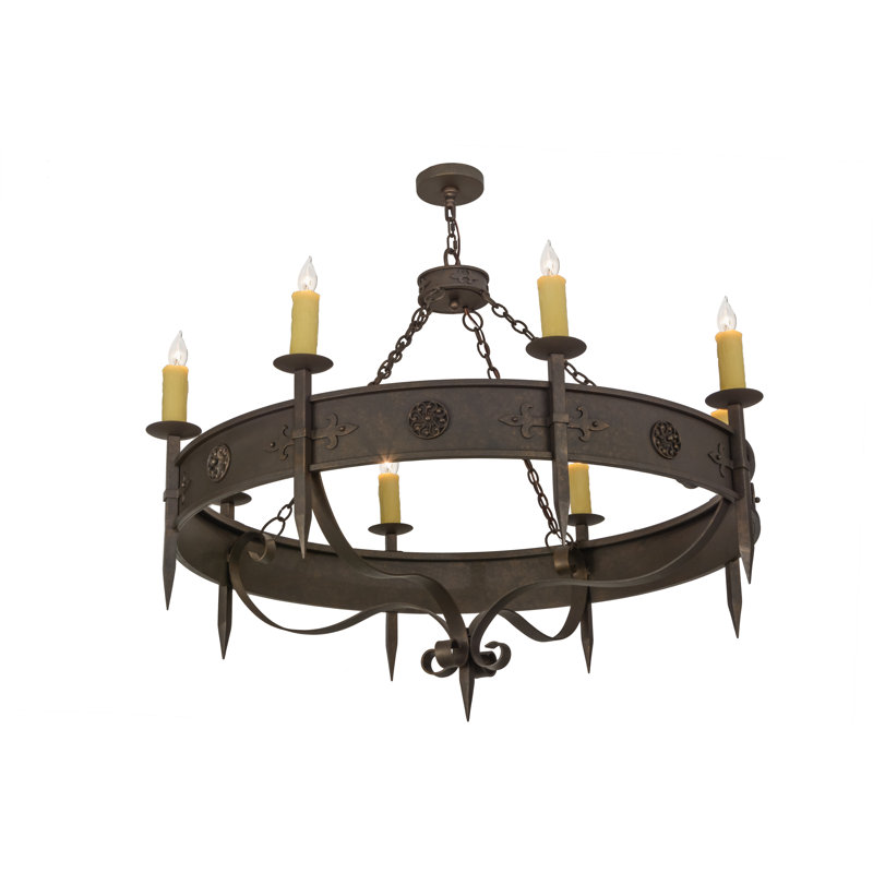 Lustre 8 lumières l 54 po Calandra