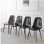 Ensemble de salle à manger 1 + 4,5 pièces, table de salle à manger à pieds en métal pour 4-6 personnes avec plateau en panneau de fibres à densité moyenne, table de salle à manger à piédestal, table basse de loisirs-845612199