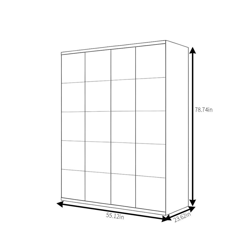 Manzano, H 78,74 po x l 55,12 po x P 23,62 po