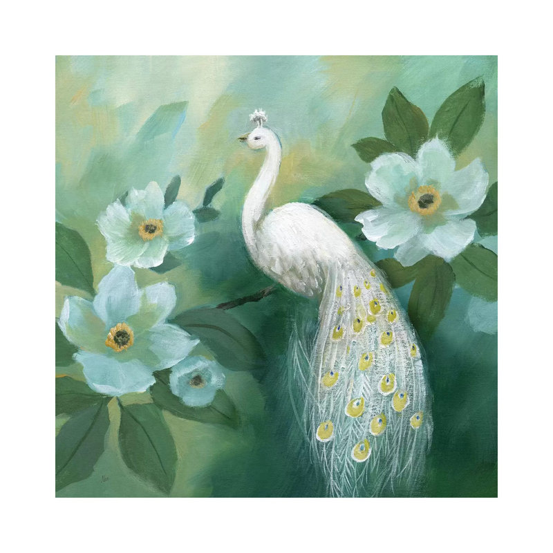 Proud Peacock par Nan - reproduction, Toile tendue, H 37 po x l 37 po x P 1,5 po