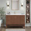 Meuble-lavabo simple 47 po en noyer avec plateau Kenzo