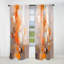 Rideaux modernes orange foncé et brun - Rideaux modernes - Velours obscurcissant - 1 panneau-107826981