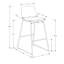 Chaise de bureau, hauteur de bar, debout, bureau d'ordinateur, bureau, aspect cuir brun, métal noir, contemporain, moderne