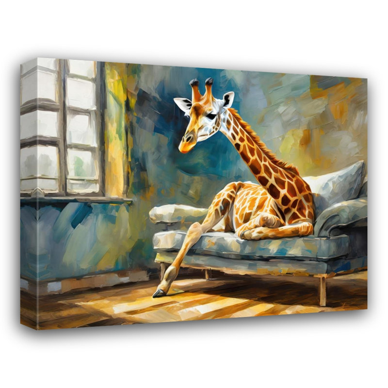 «Giraffe Couch» sur toile, H 15 po x l 18 po