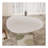 Freestanding Solid Surface Bathtub, Luxury Handcrafted Stone Resin Freestanding Soaking Bathtub with Overflow and Pop-up Drain, Glossy White 24S02-59GW
