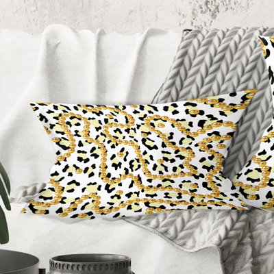 Coussin lombaire à fourrure leopard