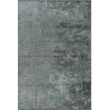 Rapture Gray/Teal Abstract Luxury Area Rug