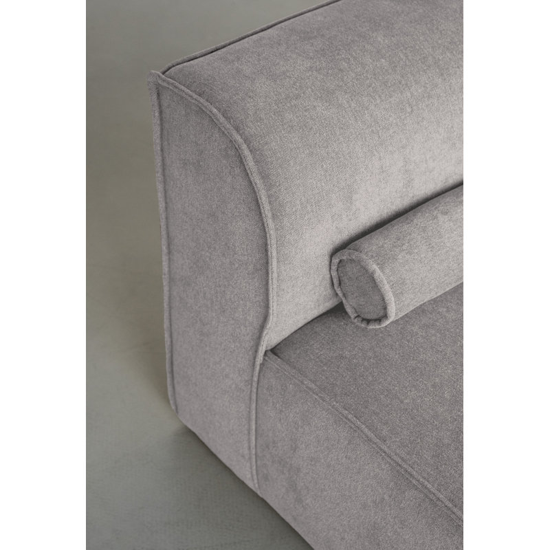 Flex Felix Upholstered Chaise Lounge, Right Hand Facing, Grey