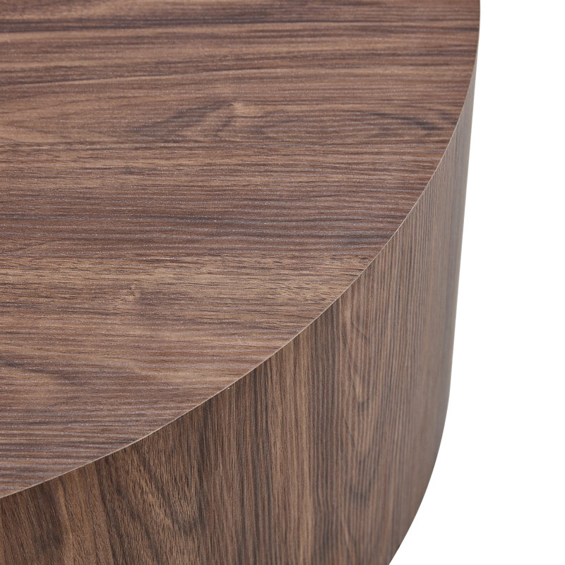Table basse cylindrique Simple, Noyer