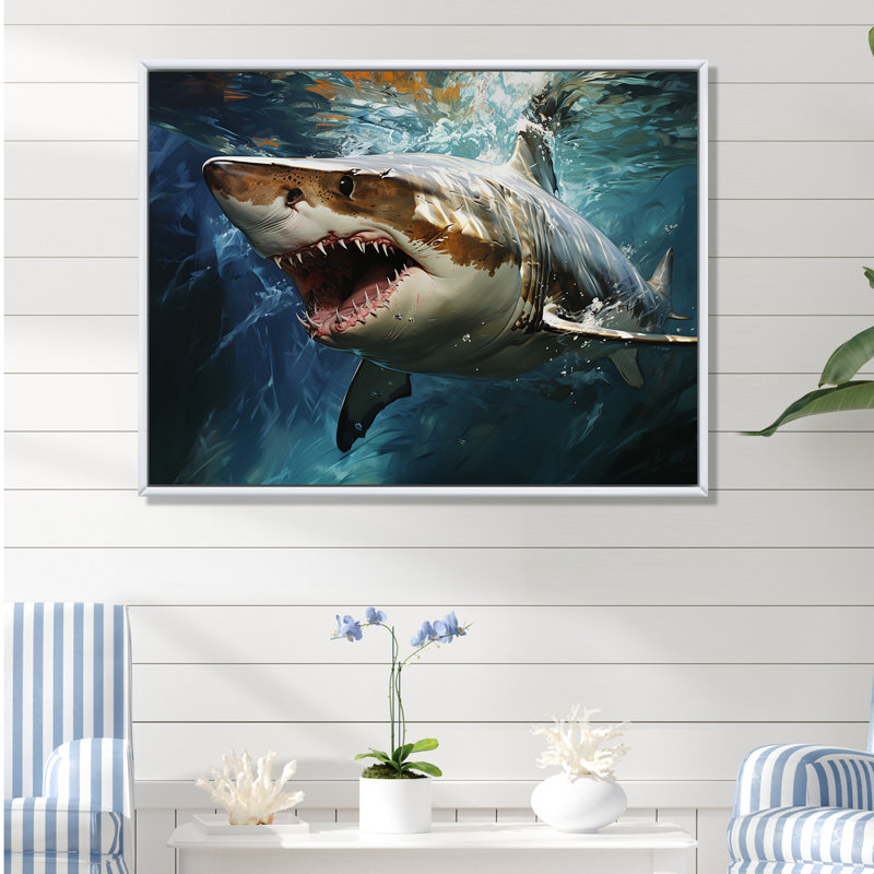Sark Mako Momentum I sur impression sur toile, Cadre flottant blanc, H 24 po x l 32 po x P 1 po