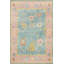 Tapis rose tissé à motif botanique lavable-600451897